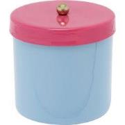Present Time - Storage Jar Double Funky Small - Soft blue & bright pin...
