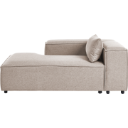 BRANDE - Chaise longue - Lichtbruin - Rechtszijdig - Polyester