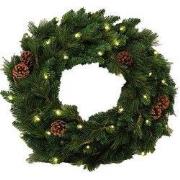 Northern kunstkerstkrans led dia. 60 cm kerstversiering kerstboom