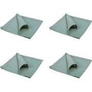 QUVIO Servet – Katoen – 40x40cm – Groen – Set van 4