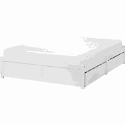 BRUX - Bed met opbergruimte - Wit - 140 x 200 cm - Hout