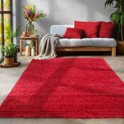 Tapijtenloods Basic Shaggy vloerkleed Rood Hoogpolig- 120x170 CM