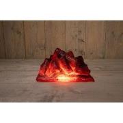 KAMPVUUR 29X18X14CM 5M AANLOOPSNOER ZWART / IP44 TRAFO MET TIMER / GES...