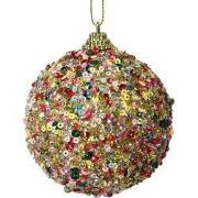 Kerstbal foam d8 cm multi kerst