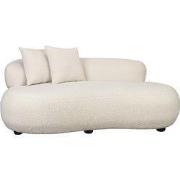 Bank 3-Zits - Stof Wit - Zitdiepte 75cm - 185x115x73cm - Noxx