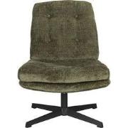 Fauteuil Groen Stof - Draaibaar - 75,5x72x69,5cm - Kai