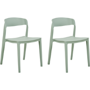 SOMERS - Eetkamerstoel set van 2 - Mintgroen - Plastic