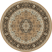 Nain Klassiek Medaillon - Rond - Laagpolig Oosters Vloerkleed - Vintag...