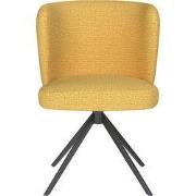 Eetkamerstoel Geel - Metaal Zwart - Stan