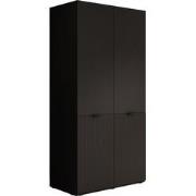 Meubella - Kledingkast Shelton - Zwart 2 - 101 cm