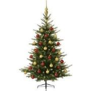 Grandis Fir groen vanaf 150 cm hoog kunstkerstboom opgemaakt met piek,...