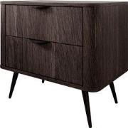 Meubella - Victoria - Nachtkastje - Donker eiken - 63 cm