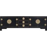 Fine Asianliving Chinese TV Kast Onyx Zwart - Orientique Collectie