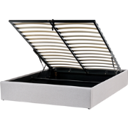 DINAN - Tweepersoonsbed - Lichtgrijs - 160 x 200 cm - Polyester