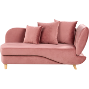 MERI II - Chaise longue - Roze - Rechterzijde - Fluweel
