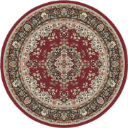 Klassiek Rood Oosters Rond Vloerkleed – Nain Medaillon Collectie - Tra...