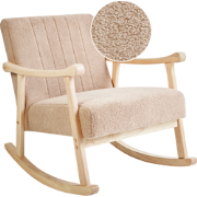 LEKNES - Schommelstoel - Lichtbruin - Bouclé