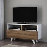 TV Meubel Novella Wit Walnoot Melamine 90x50,6x29,5 cm