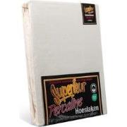 Superieur Hoeslaken - 100x200 cm - Crème - 100% katoen