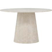 Trude houten eettafel beige marmerlook - Ø 120 cm