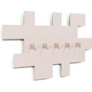 Spinder Design kapstok Tetromino - Silky Taupe - 5 haken