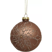 Kerstbal bloem champagne