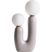 TULUN - Tafellamp - Grijs - Glas