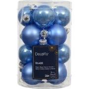 Kerstbal glas d3,5 cm sky blauw 16 st