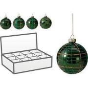 Kerstbal glas 8 cm 4ass groen