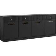 Meubella - Dressoir Dream - Zwart - 200 cm