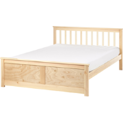 OLENDON - Tweepersoonsbed - Lichtbruin - 140 x 200 cm - Dennenhout