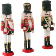 LAGAN - Decoratief figuur set van 3 - Rood - Dennenhout