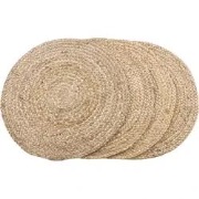 Krumble Ronde placemats – Set van 4 – Jute – Rond - ø38 cm - Naturel
