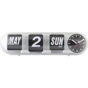 Karlsson - Wandklok Tube Flip - Zilver