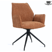 Eetkamerstoel Jill - Stof Roest