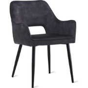 Eetkamerstoel Ray - Velvet Antraciet