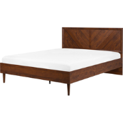 MIALET - Bed - Donkerbruin - 160 x 200 cm - Vezelplaat
