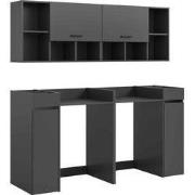 Wasmachineombouwkast 6 delig Free Antraciet - 190x195x60 cm