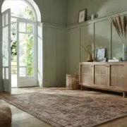 Selena vloerkleed - Laagpolig - Jute Vintage - Groen - 200 X 290 CM