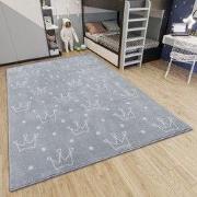 Kindervloerkleed - Adventures Kroon Grijs - 120 X 170 CM