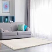 Laagpolig Effen Vloerkleed Tazira - Creme - 100x200 cm