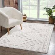 Vloerkleed Focus Art - Hoogpolig - Fluffy  - Scandinavisch - Creme- 16...