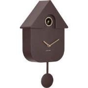 Wandklok Modern Cuckoo Oro - Bruin - 21.5x8.5x41cm