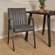 Eetkamerstoel Tivoli met armleuning | Bull Antraciet - 52 x  x 65