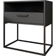 Meubella - Nachtkastje Sylvester 4 - Antraciet - 60 cm