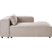 BRANDE - Chaise longue - Lichtbruin - Linkszijdig - Polyester
