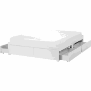 BRUX - Bed met opbergruimte - Wit - 160 x 200 cm - Hout