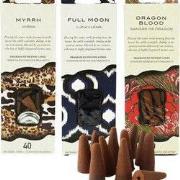 Wierookkegels Incense cones 3 x 40 stuks - Full Moon - Myrr - Dragon B...