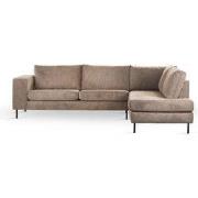 Hoekbank 3-Zits Taupe - Rechts - 265x208x81cm - Lord