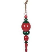 Clayre & Eef Kersthanger Ø 12x52 cm Rood Groen Metaal